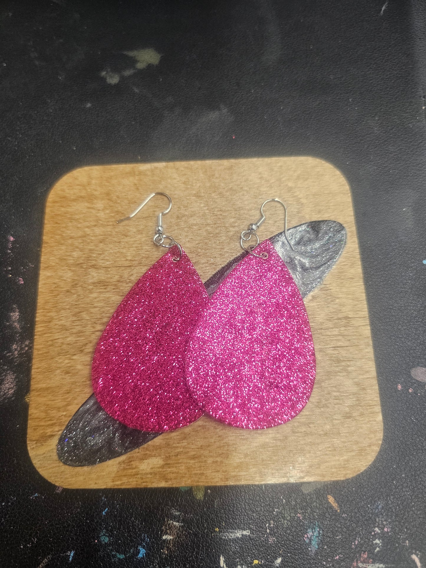 Glitter drop earrings
