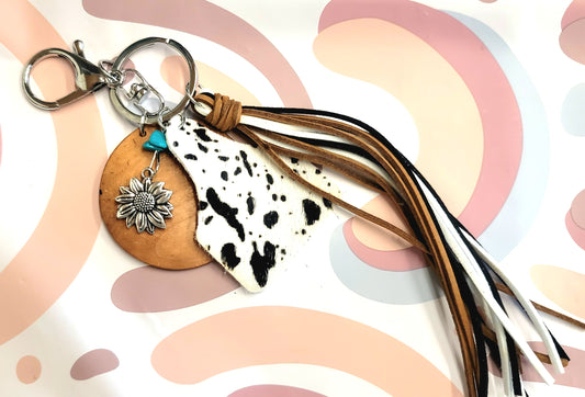 Cow tassel keychain