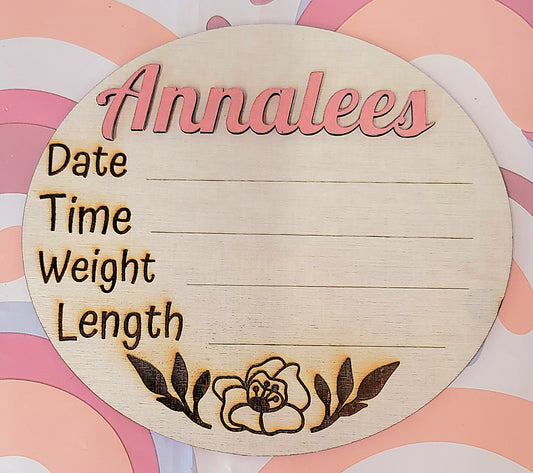 Custom baby wooden name