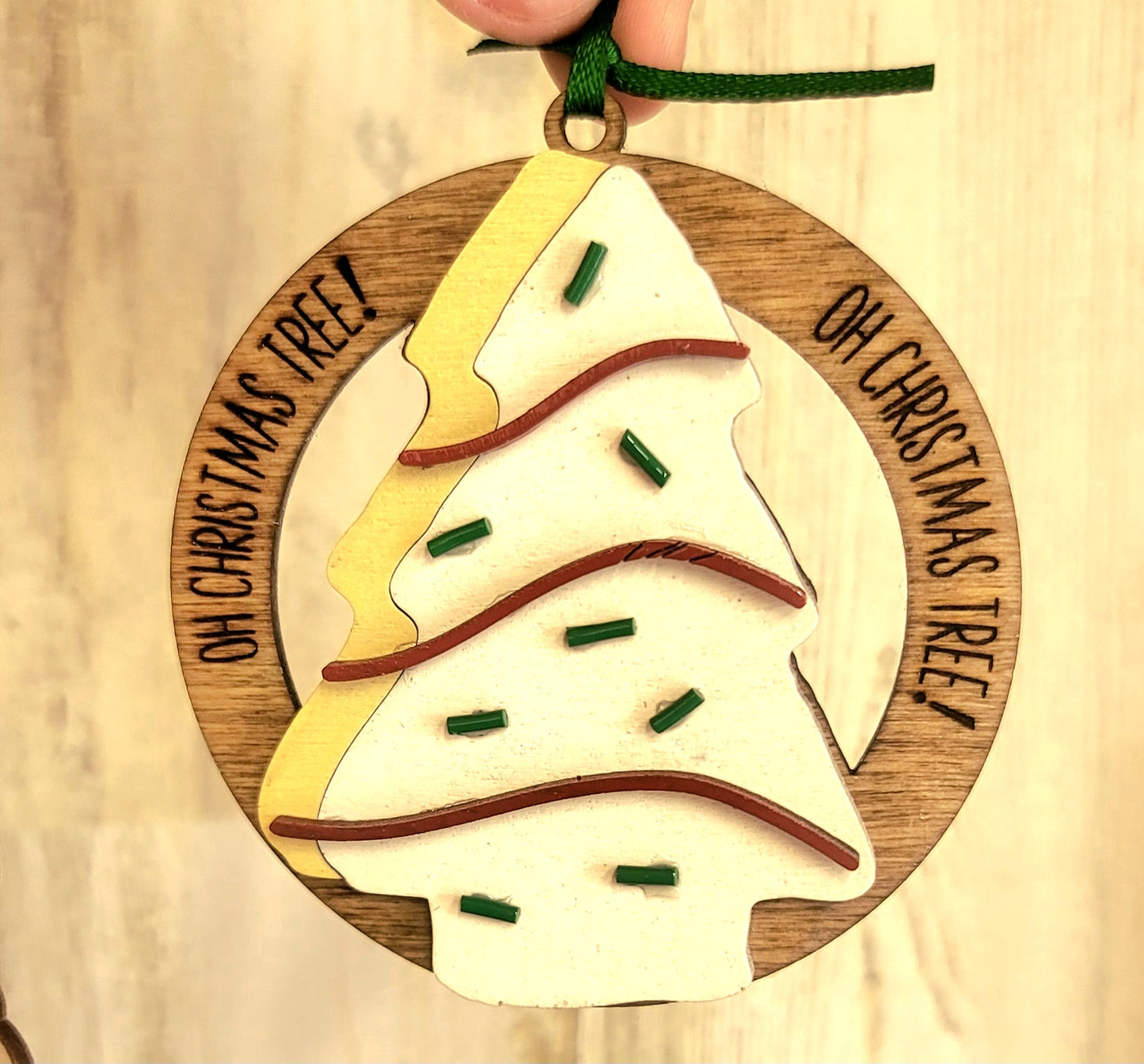 Christmas tree cake ornament