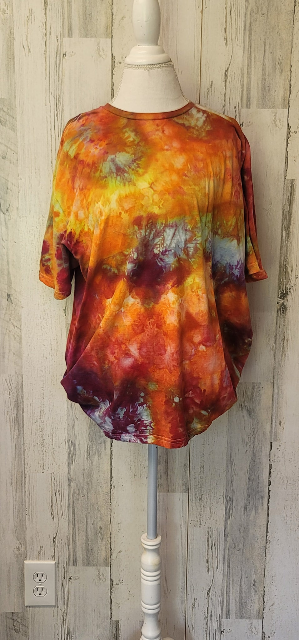 purple orange and green ice dye