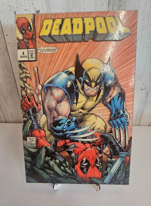 DEADPOOL WOODEN COMIC