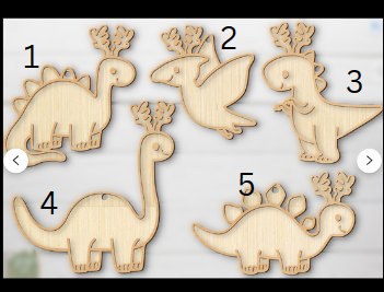 CHRISTMAS DINO ORNAMENTS