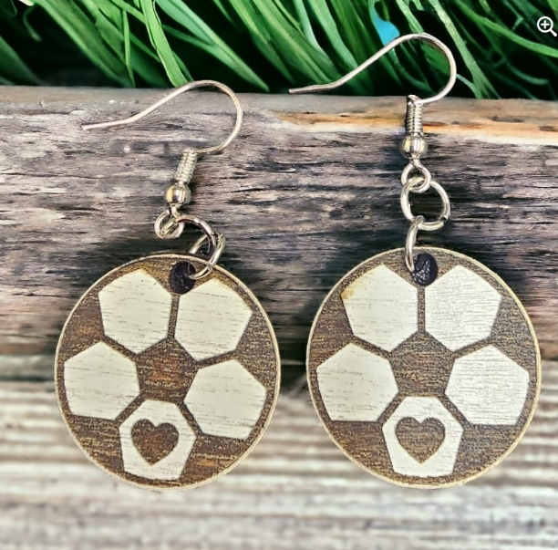 soccer earrings