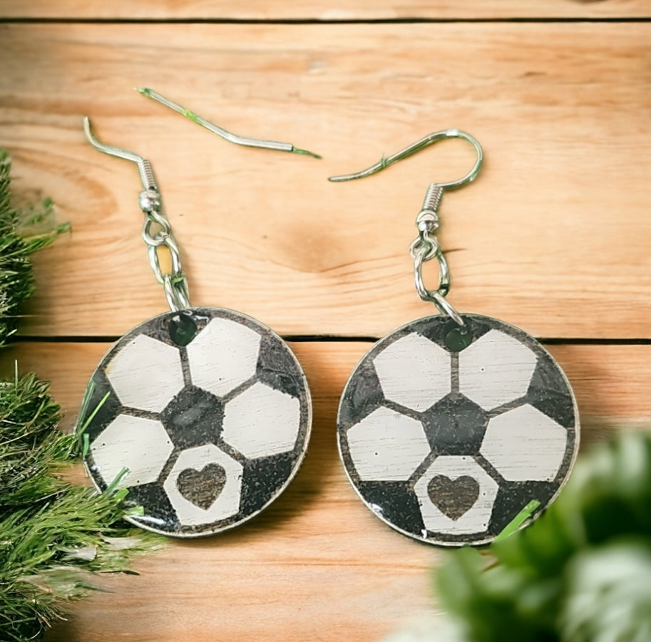 soccer earrings