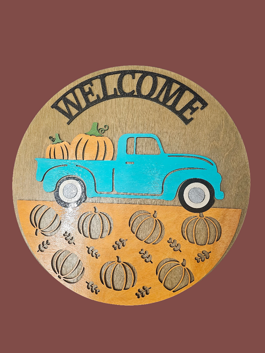 fall truck sign