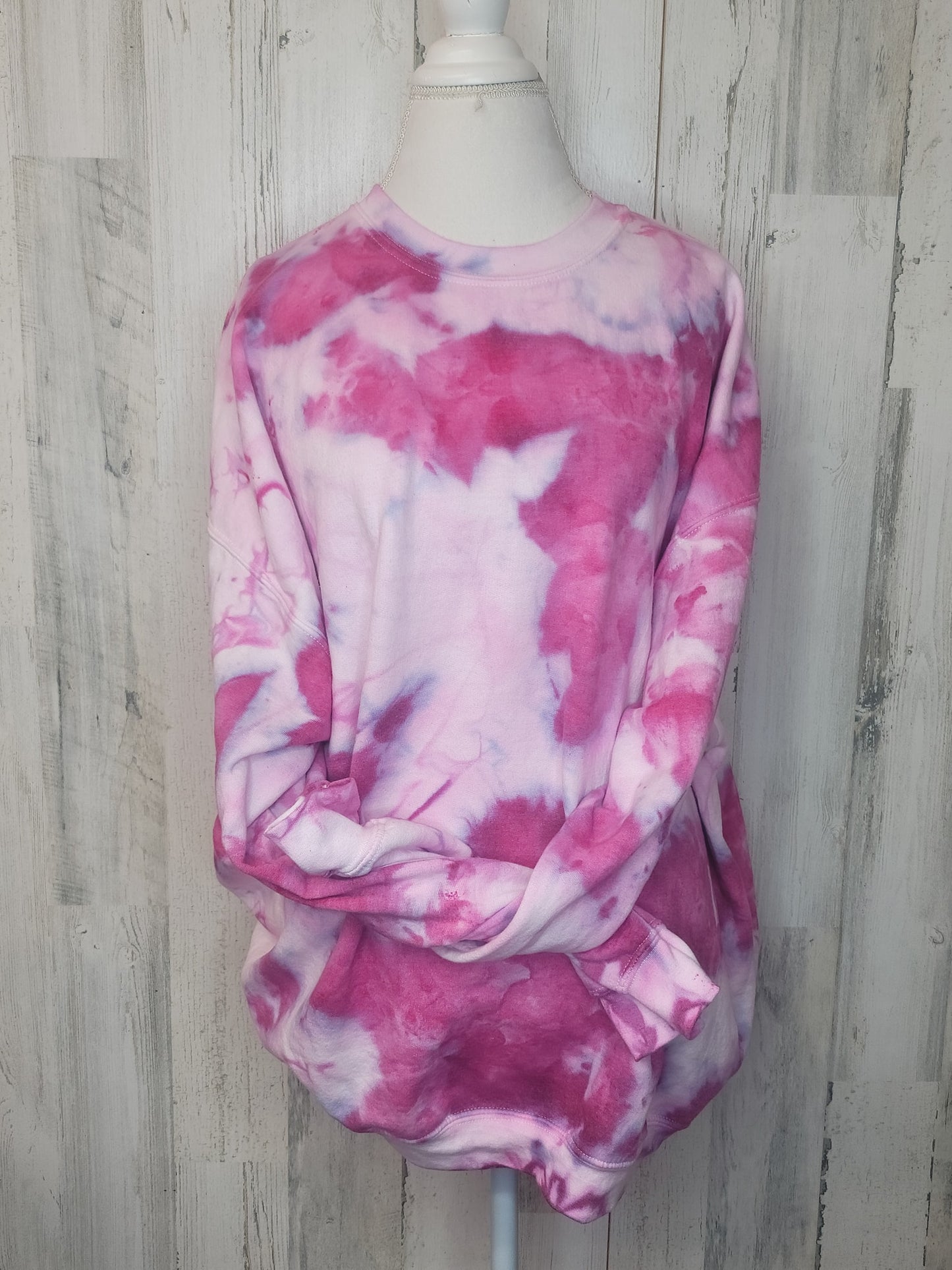 Raspberry Ice Dye Sweatshirt