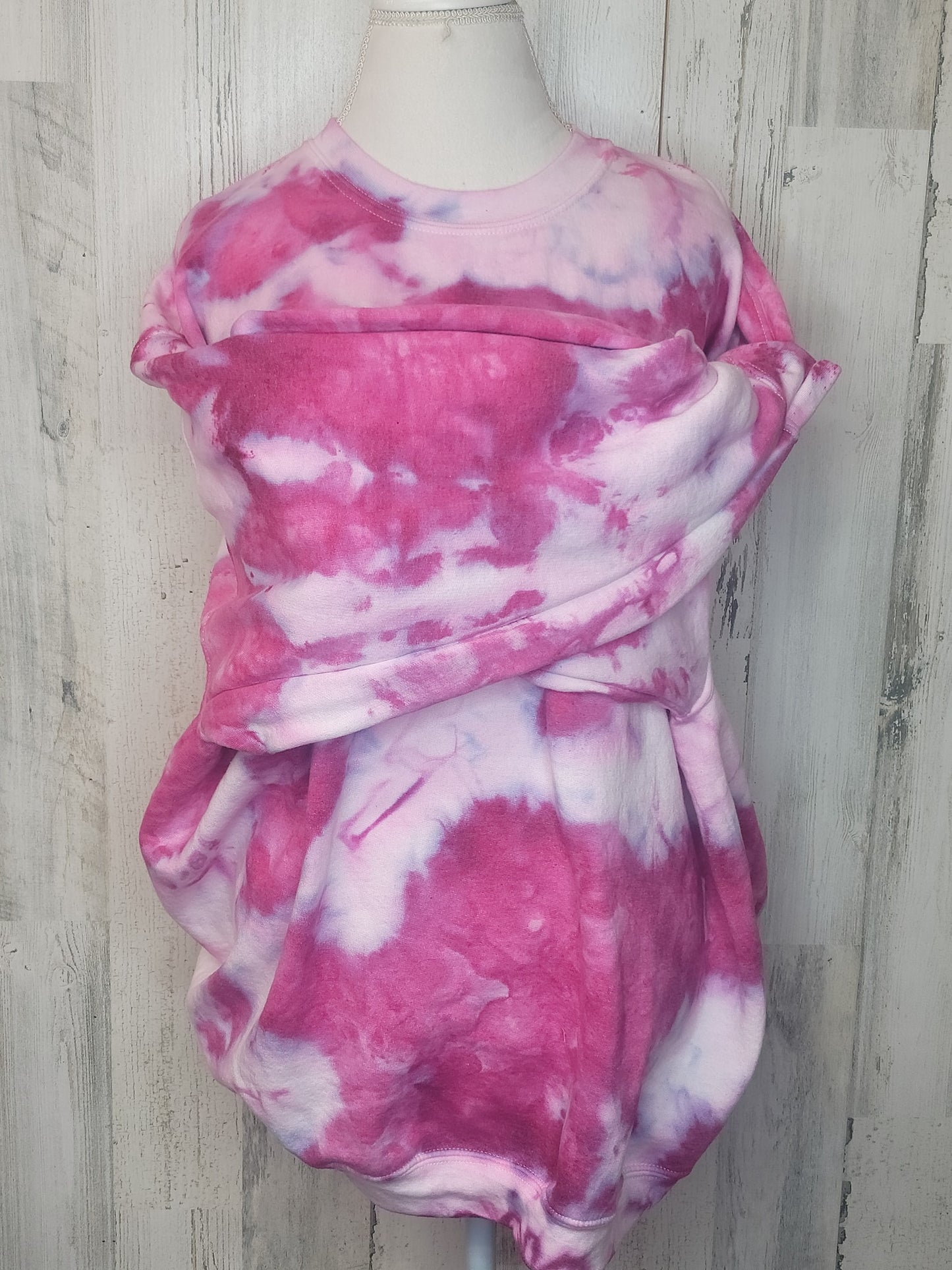 Raspberry Ice Dye Sweatshirt